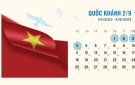 Lịch nghỉ lễ Quốc khánh 2/9/2023